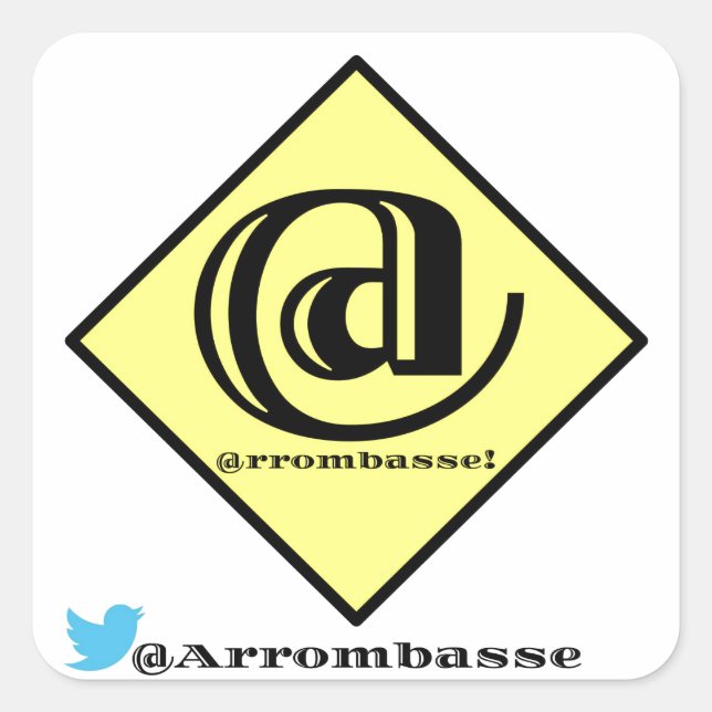 Arrombasse Square Sticker (Front)