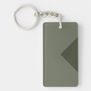 Arrow Accent Moss Green Keychain – Customizable