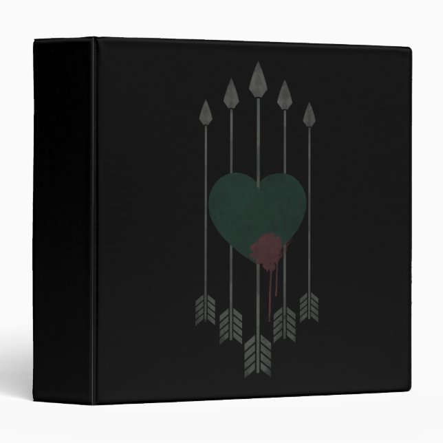 Arrow | Arrows Shot Through Heart 3 Ring Binder (Front/Spine)