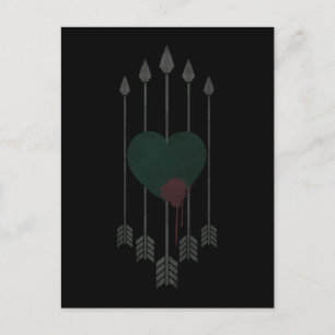 Arrow Arrows Shot Through Heart Postcard
