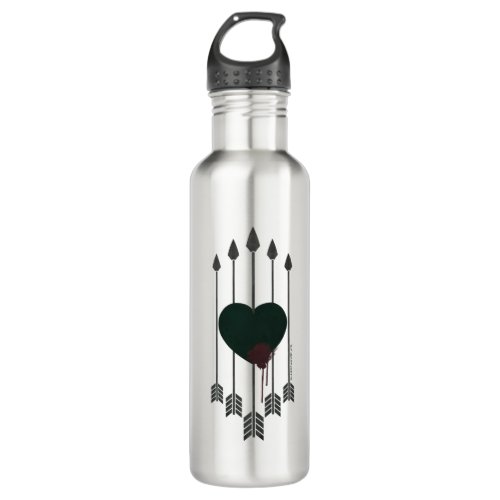 Arrow  Arrows Shot Through Heart Stainless Steel Water Bottle