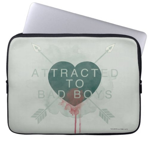 Arrow  Attracted To Bad Boys Pierced Heart Laptop Sleeve