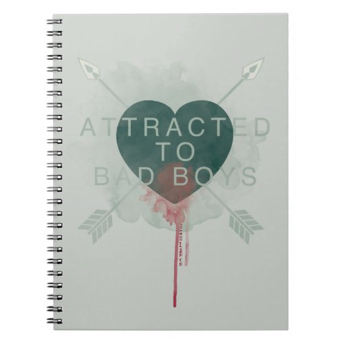 Arrow  Attracted To Bad Boys Pierced Heart Notebook