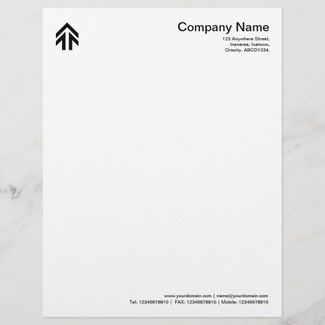 Arrow - Black Letterhead (Front)