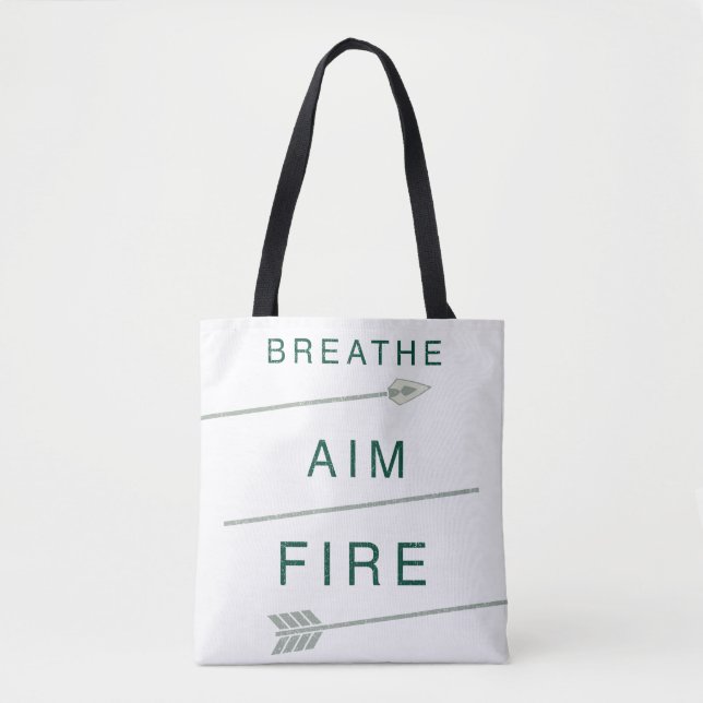Arrow | Breathe Aim Fire Tote Bag (Front)