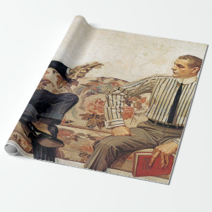 Arrow Collar advertisement, 1912 by Leyendecker Wrapping Paper