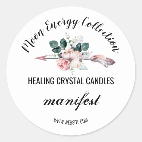 Arrow Crystal Candle Product Labels
