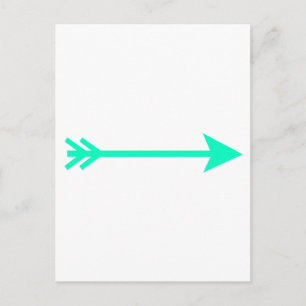 Arrow Cyan Straight The MUSEUM Zazzle Gifts Postcard