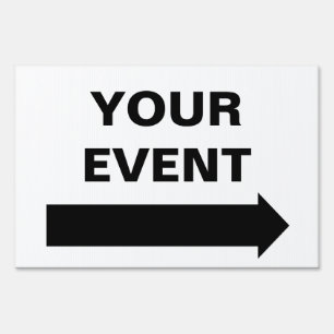 Arrow direction event sign template