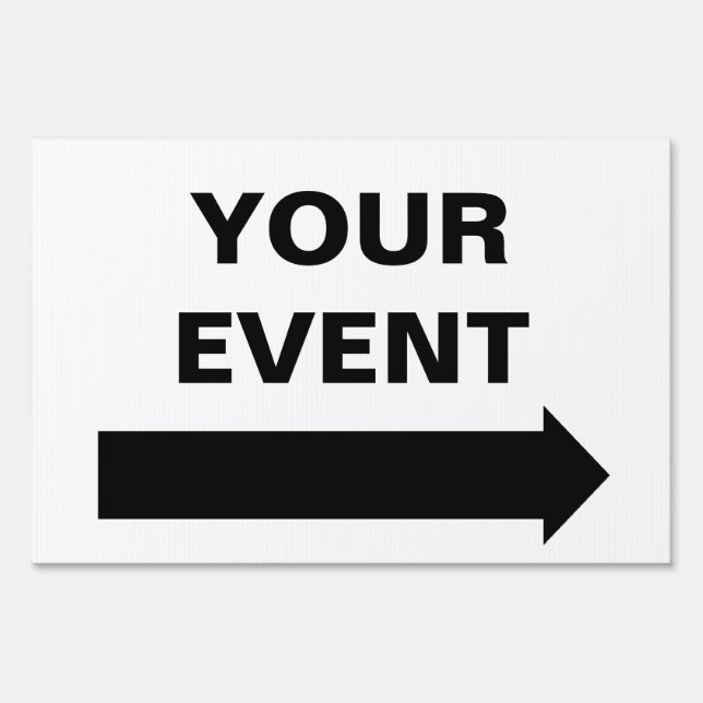 Arrow direction event sign template (Front)