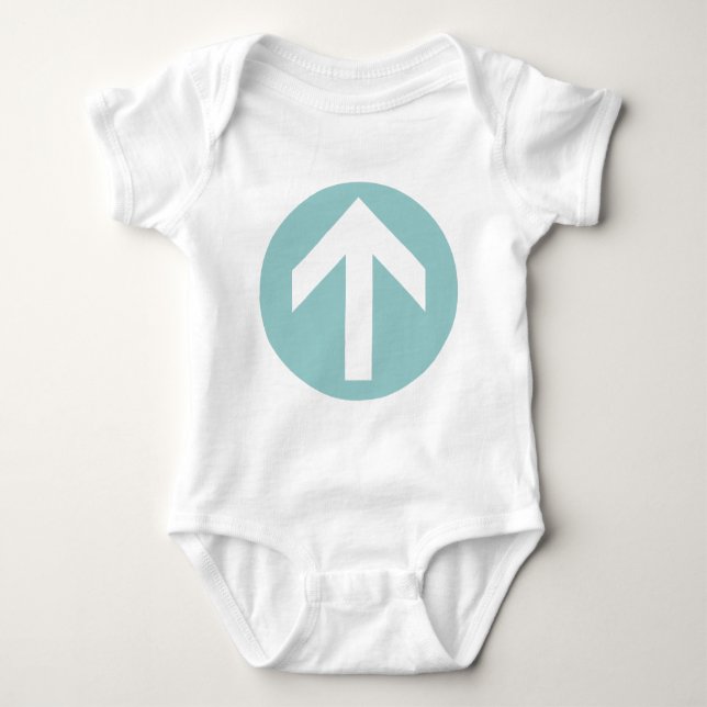Arrow Disk Baby Bodysuit (Front)