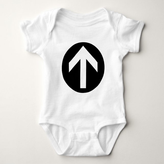 Arrow Disk Baby Bodysuit (Front)