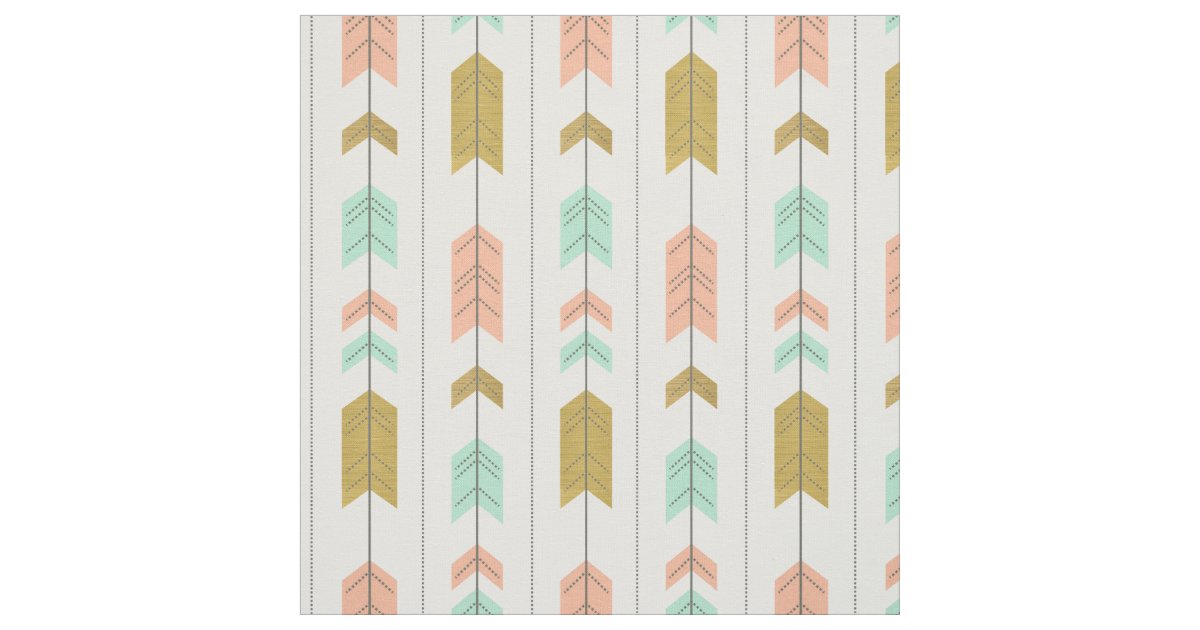 Arrow Dreams Tribal Baby Geometric Print Fabric | Zazzle