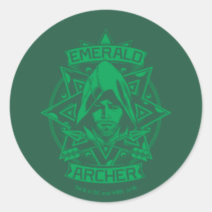 Arrow Emerald Archer Graphic Classic Round Sticker