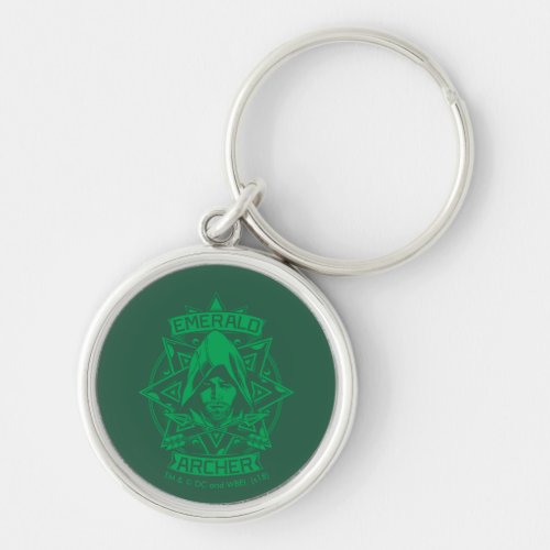Arrow  Emerald Archer Graphic Keychain