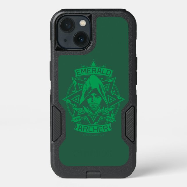 Arrow | Emerald Archer Graphic Otterbox iPhone Case (Back)