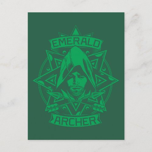 Arrow  Emerald Archer Graphic Postcard