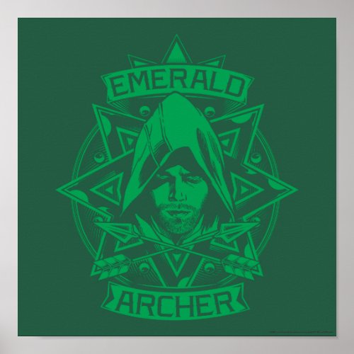 Arrow  Emerald Archer Graphic Poster