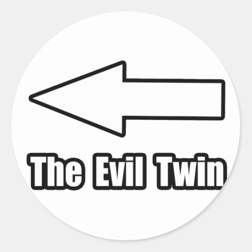 Arrow Evil Twin 2 Classic Round Sticker