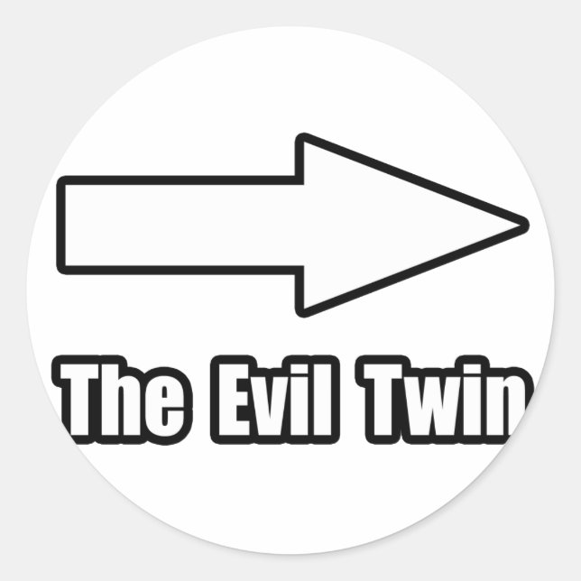 Arrow Evil Twin Classic Round Sticker (Front)