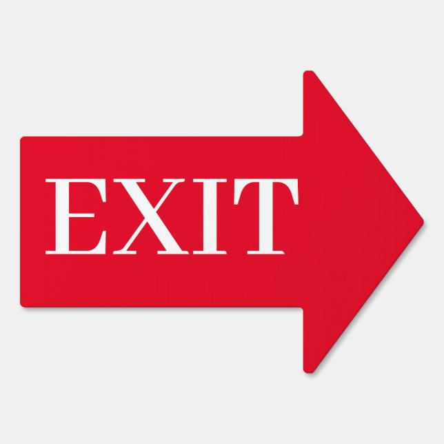Arrow EXIT Sign (Back)