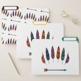 arrow & feathers file folder