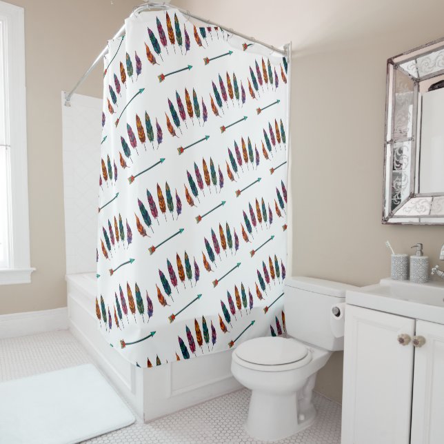 arrow & feathers shower curtain (In Situ)