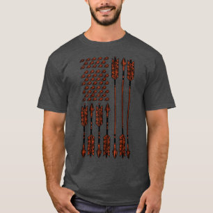 Arrow Flag, Arrow Hunting Archery American Flag T-Shirt