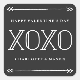 Arrow Frame Valentine's Day Sticker - Black