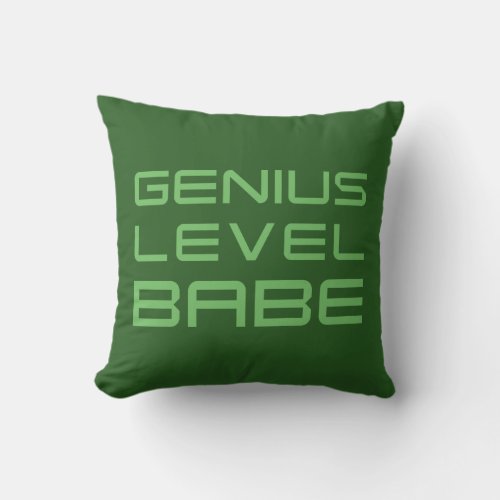 Arrow  Genius Level Babe Throw Pillow