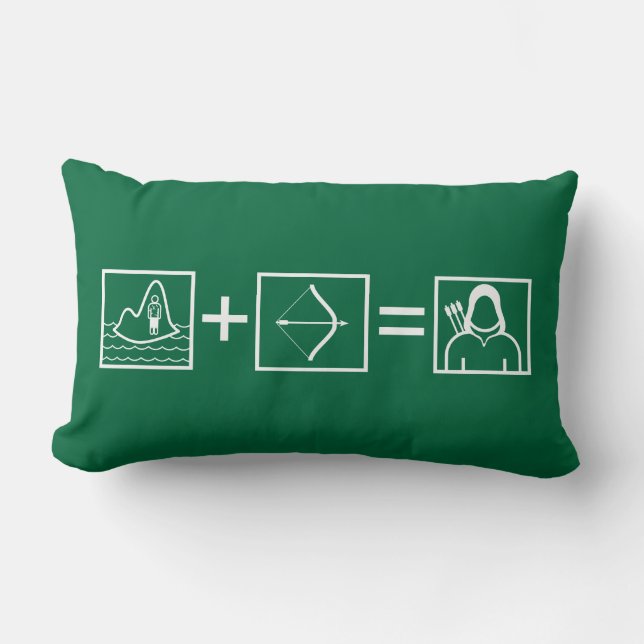 Arrow | Green Arrow Equation Lumbar Pillow (Front)