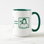 Arrow | Green Arrow Equation Mug<br><div class="desc">Check out this picture equation displaying the origin of Green Arrow: stranded on an island   bow and arrow = Green Arrow.</div>