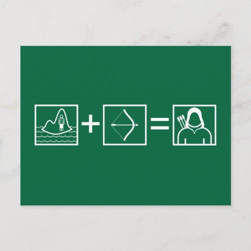 Arrow  Green Arrow Equation Postcard