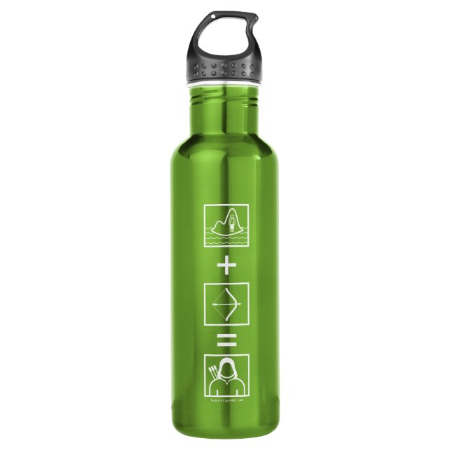 Arrow | Green Arrow Equation Stainless Steel Water Bottle (Front)