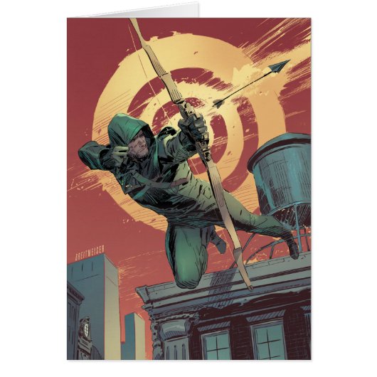 Arrow | Green Arrow Fires From Rooftop Cards (Front)
