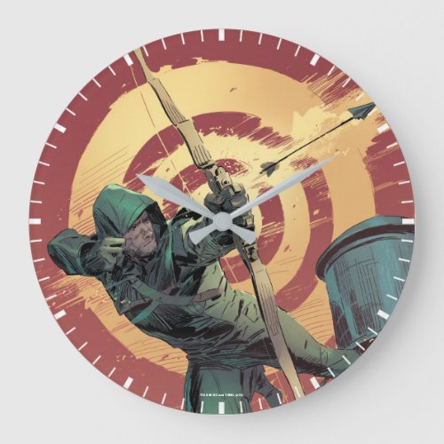 Arrow  Green Arrow Fires From Rooftop Large Clock