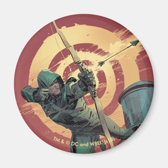Arrow | Green Arrow Fires From Rooftop Magnet (Front)