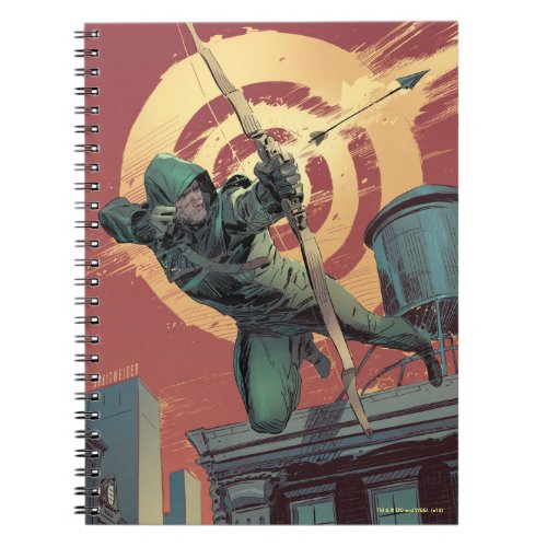 Arrow  Green Arrow Fires From Rooftop Notebook