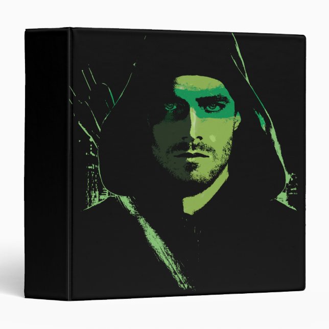 Arrow | Green Arrow Green Stylized Cutout 3 Ring Binder (Front/Spine)