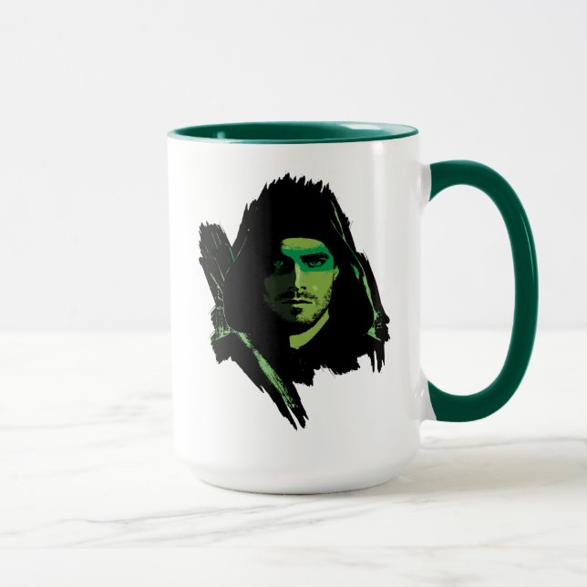 Arrow | Green Arrow Green Stylized Cutout Mug (Right)