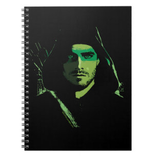 Arrow   Green Arrow Green Stylized Cutout Notebook