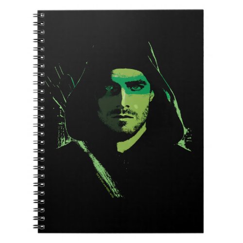 Arrow  Green Arrow Green Stylized Cutout Notebook