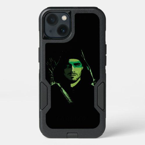Arrow  Green Arrow Green Stylized Cutout iPhone 13 Case
