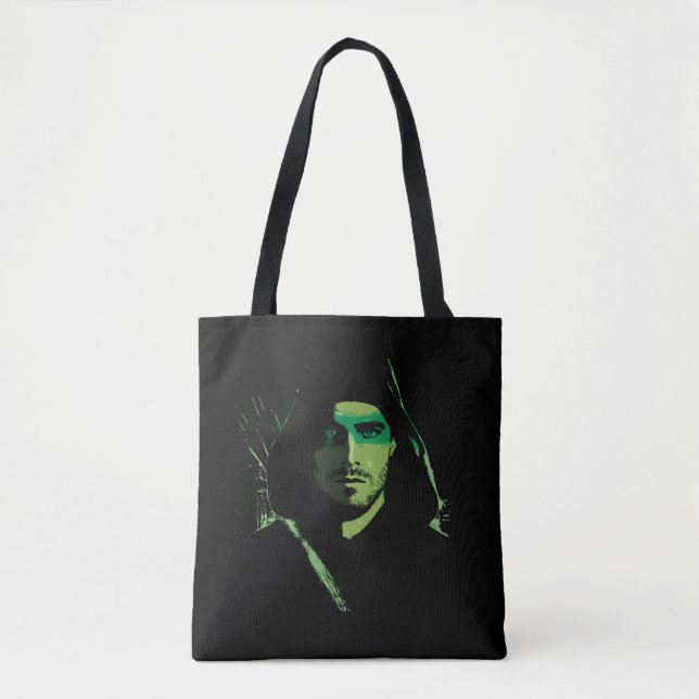 Arrow | Green Arrow Green Stylized Cutout Tote Bag (Front)