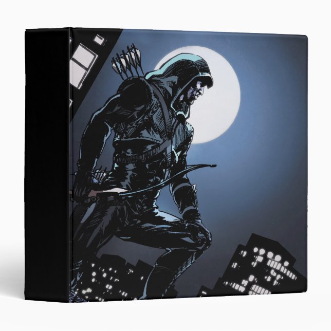 Arrow | Green Arrow In Moonlight 3 Ring Binder (Front/Spine)