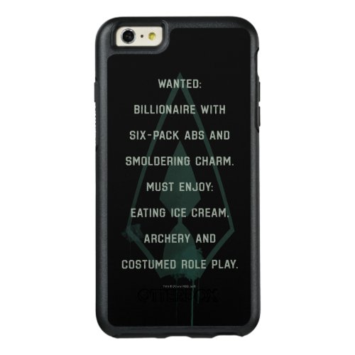 Arrow  Green Arrow Parody Wanted Post OtterBox iPhone 66s Plus Case