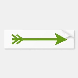 Arrow Green Straight The MUSEUM Zazzle Gifts Bumper Sticker