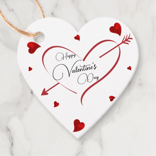 Arrow     heart favor tags (Front)