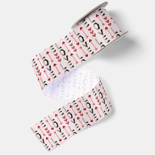 Arrow, Heart & Love Romantic Design Satin Ribbon