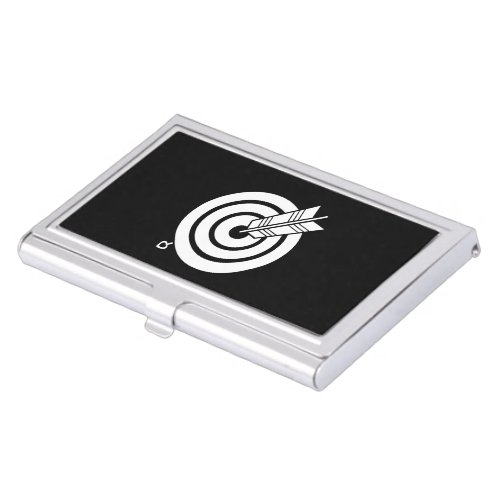 Arrow hit a round target Business Card Cases